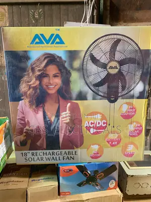 Ava 18" Rechargeable Solar Wall Fan