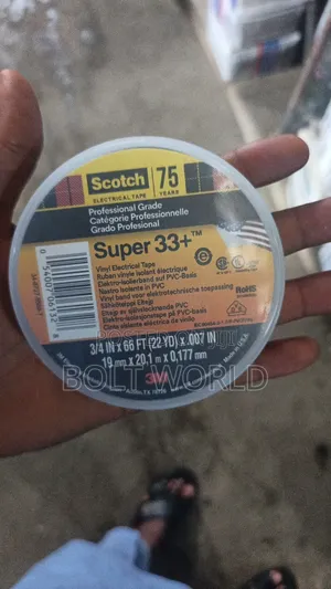 Scotch Vinyl Electrical Tape Supper 33+, Black 19mmx20 M