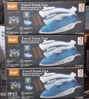 Raf Electric Steam Portable Stainless Steel Non-Stick Mini Travel Iron