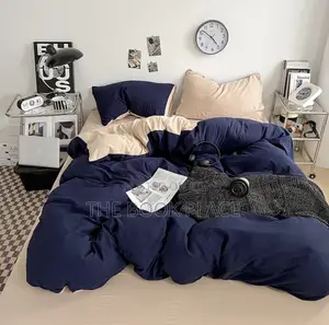 Navy Blue and Cream Pure American Bedding Sets