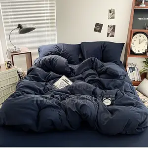 Pure Navy Blue Soft Pure Cotton Bedspread