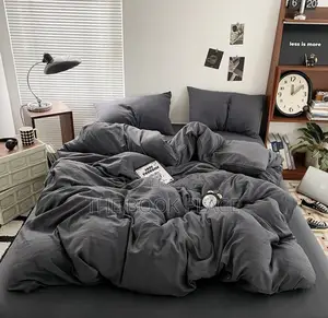 Dark Ash Luxury American Cotton Bedsheets With Pillow Case