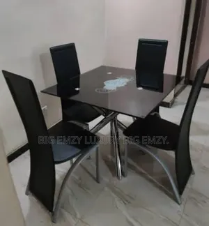 4 Seater Glass Top Dining Set