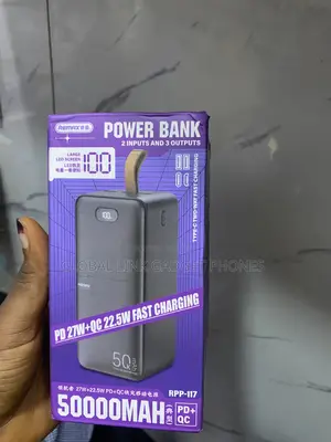 Remax High-Capacity Portable Power Bank - RPP-117 - 50000mah