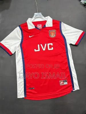 Arsenal Retro (Jvc) Dope Red/White Style Jersey.