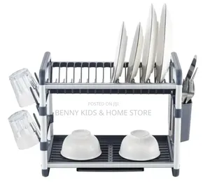 Aluminum Rust Free Quality Silver 2 Tier Dish Rack