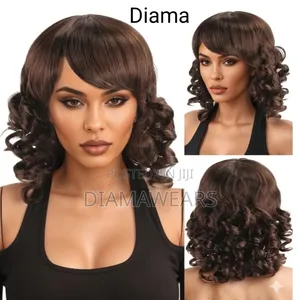 Fringe Bouncy Brown 100 % Human Hair