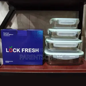 Lock Fresh Borosilicate Glass Food Storage Containers – 4pcs Set
