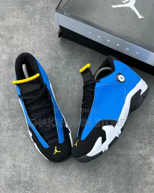 Original Air Jordan Blue and Black Highest Quality