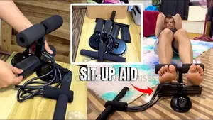 Suction 3 Cup Sit Up Bar With 6 Rope Also With Color Box
