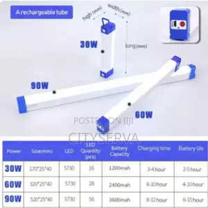Rechargeable 90w Led Light Tube /Usb Lamp Usb Charging Emergency Light