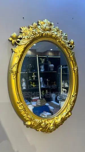Gold Oval Decorative Mirror