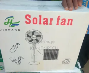 H Solar Fan Rechargeable 16inch, With Panel, Remote and Bulb