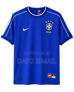 Brazil Retro Away Jersey Blue