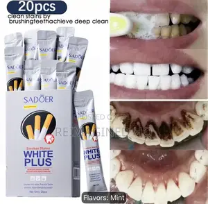 Smoke Stain Remover Teeth Whitener | 20 Sachets | Mint Flavor