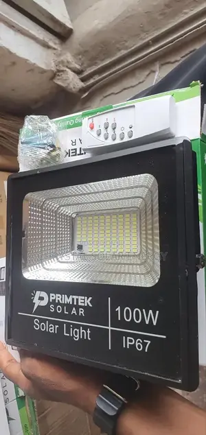Quality 100watts Solar Flood Light With Remote Control Solar Panel