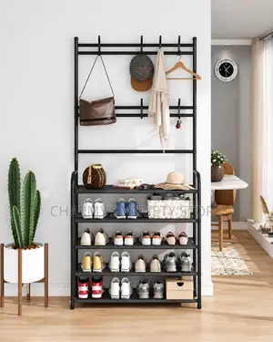 Multi-Functional Shoe and Hat Rack
