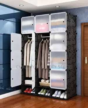3 Partition Luxury Detachable Plastic/Steel Wardrobe