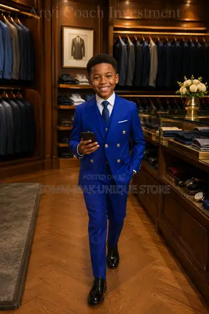 Turkey Boys' 3pcs Embroidery Tuxedo Formal Suit
