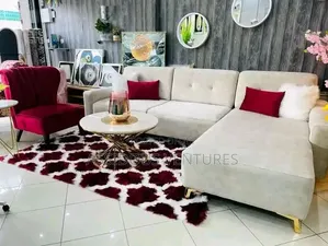 Elite Opulent High Quality L Shaped Sofa With One Single