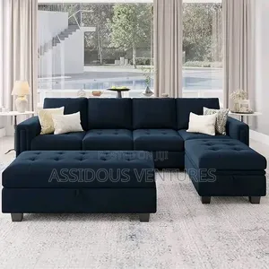 Stylish Minimalist High Quality L Shaped Sofa Chair With Centre Table