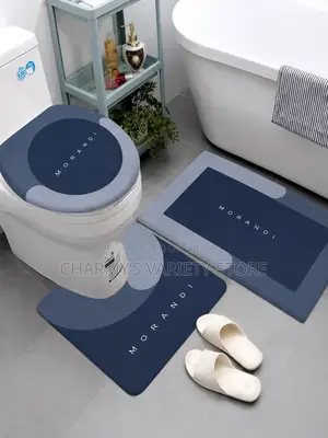 Unique 3-in-1 Toilet/Bathroom Cover + Foot Mat