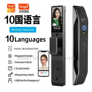 Tuya Wifi Fingerprint Door Lock 3d Face Intercom Palm