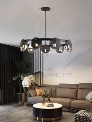 Nordic Round Glass Modern Custom Led Luxury Stainless Steel Chandelier