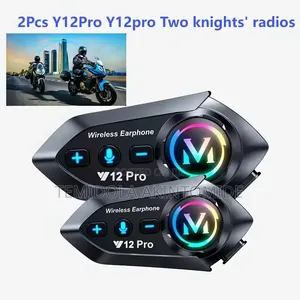 2 Units 500m Motorcycle Helmet Intercom Bluetooth
