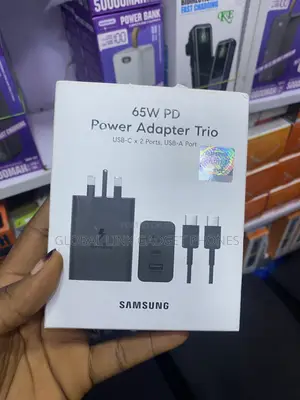 100 65w Pd Power Adapter Trio Usb-C X 2 Ports, Usb-a Port