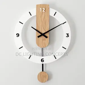 Modern Minimalist Hipster Wood Wall Clock 1 Piece Wall Light