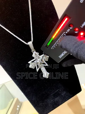 Xvip VVS Moissanite Diamond Cross Pendants on Tennis Neckchains