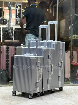 3in1 Aluminum Frame Luggage Set Tsa Lock Unbreakable Travel Box