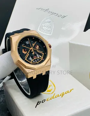 Araneae Poedegar Rubber Watch With Branded Box and Carrier Bag