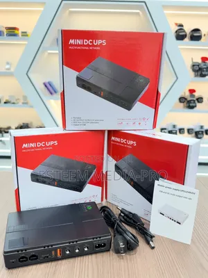 Qx-707 Black Mini Ups With Poe Supports And Lan Port 10400mah