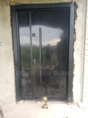 4ft/7ft Black Plain Turkey Security Entrance Door