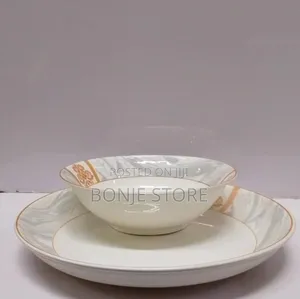 Quality Serving Plate and Soup Bowl - 12 Pieces