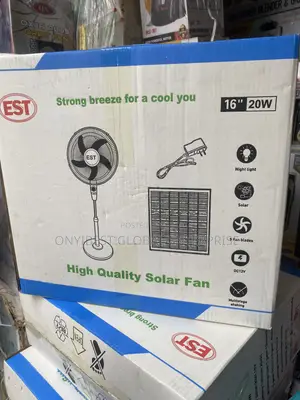 Powerful 16" Inches Ac/Dc Solar Rechargeable Standing Fan With Panel.