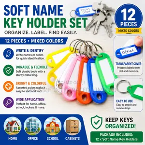 Soft Name Key Holder Set