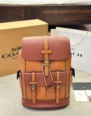 Coach Quality Luxury Men Genuine Leather Backpack