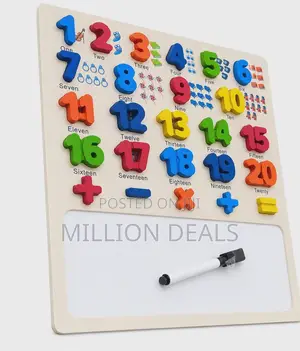 Wooden 3d Puzzle 1–20 With Whiteboard Ages 3+
