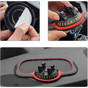4-in-1 Anti-Slip Car Dashboard Mat | 360° Rotating Phone Holder Pad