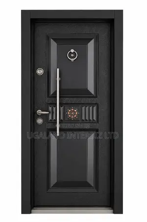 Modern Black Security Door