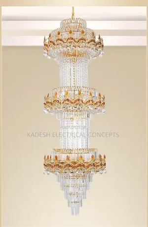Duplex Living Room Crystal Chandelier Stairwell Long Chandelier Hollow
