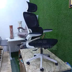 White Black High-Back Ergonomic Mesh Office Chair