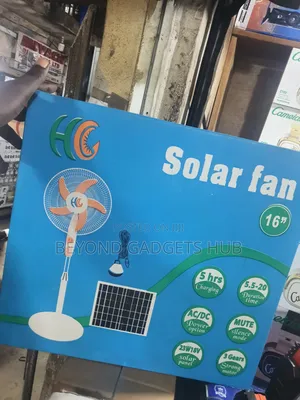 Hc 16-Inch Solar Rechargeable Standing Fan
