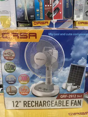 This Qasa QRF-2912 12-Inch Rechargeable Table Fan