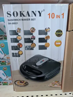 10 in 1 Sokamy Multifunctional Stainless Steel Nonstick Waffle Maker