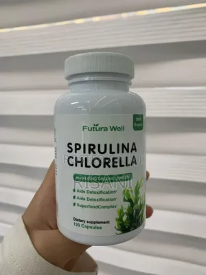 Spirullina and Chlorella Supergreen Food Complex by 120 Capsules