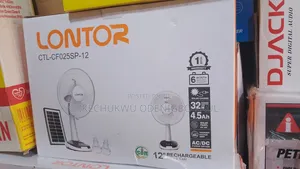 Lontor Rechargeable Table Fan With Solar Panel